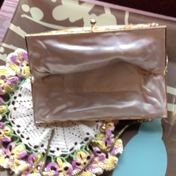 Vintage 1960’s Du Val clutch/handbag. Brass details. Made in Hong Kong - Picture 3 of 8